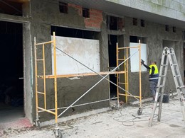 Trabajos de albañilería en fachada