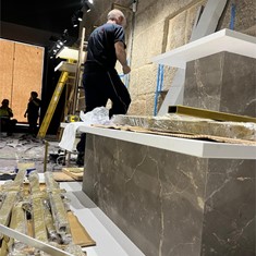 Mobiliario según diseño realizado por Obra de Arte